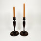 Vintage Wood Candle Holders