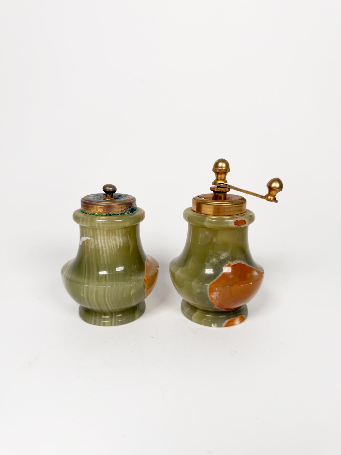 Vintage Onyx Salt & Pepper Set