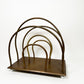 Vintage Brass Magazine Rack