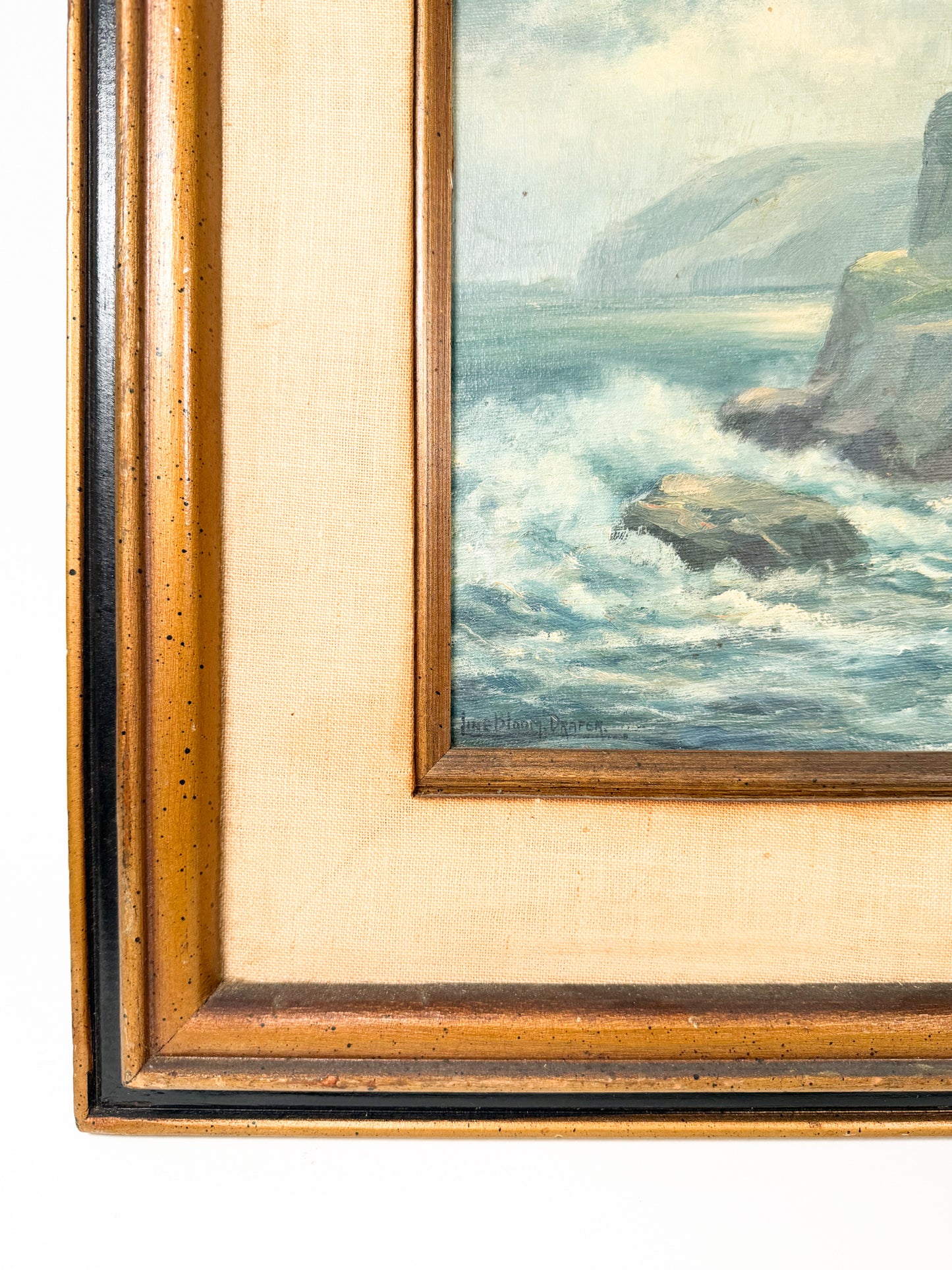 Original Cliffside Seascape Oil Painting