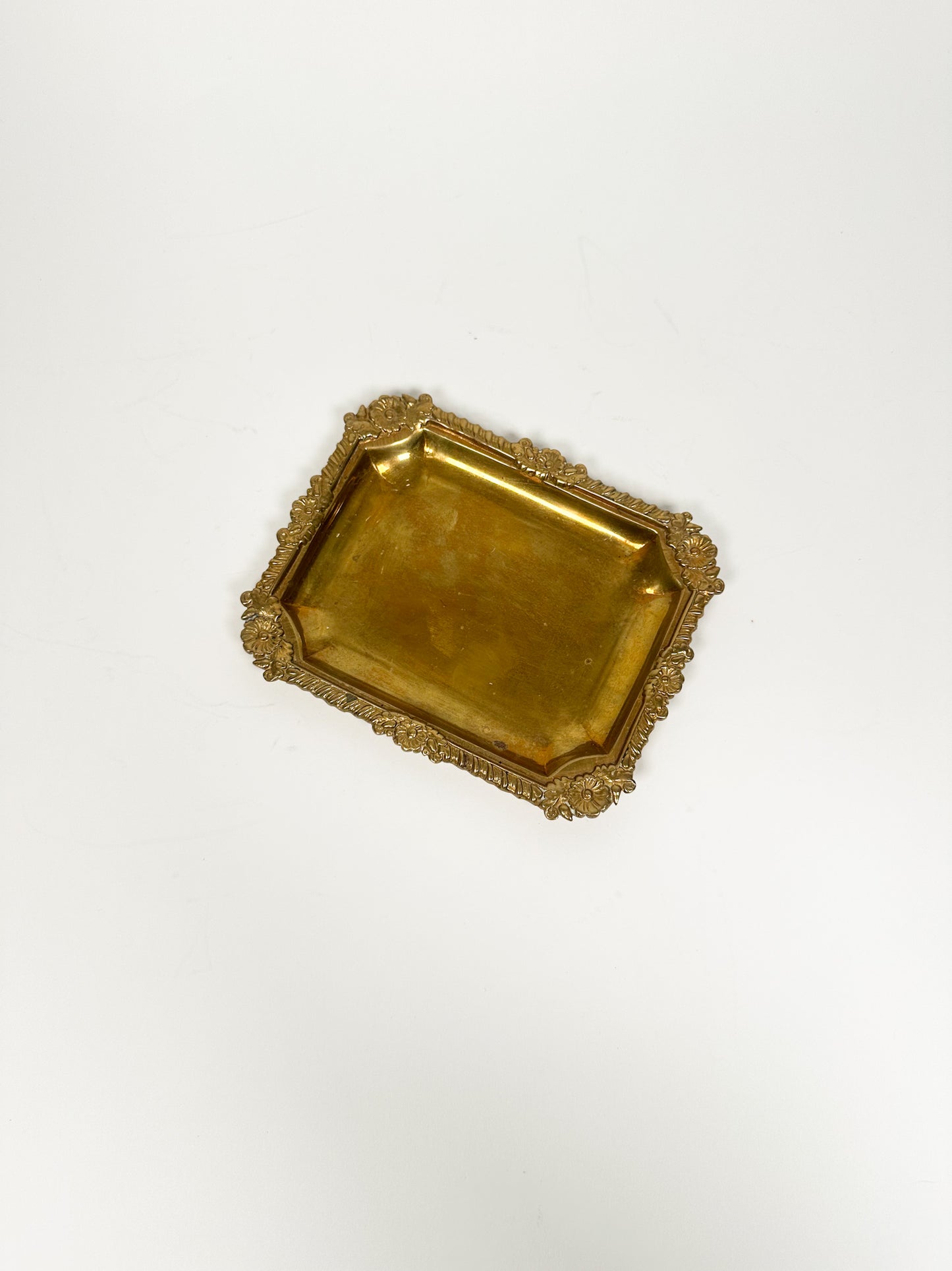 Vintage Petite Brass Tray