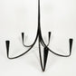 Vintage Wrought Iron Candle Chandelier