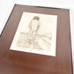 Vintage Signed Woman Etching