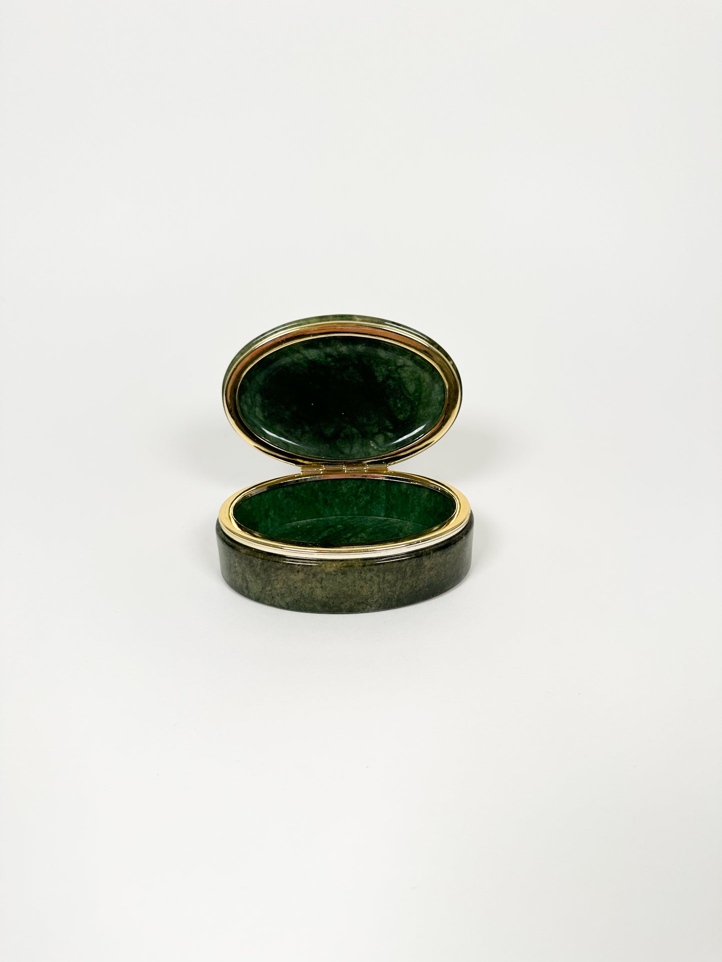 Vintage Petite Green Alabaster Box