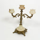 Vintage Onyx & Brass Candelabra
