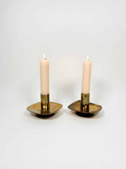 Vintage Brass Candle Holders