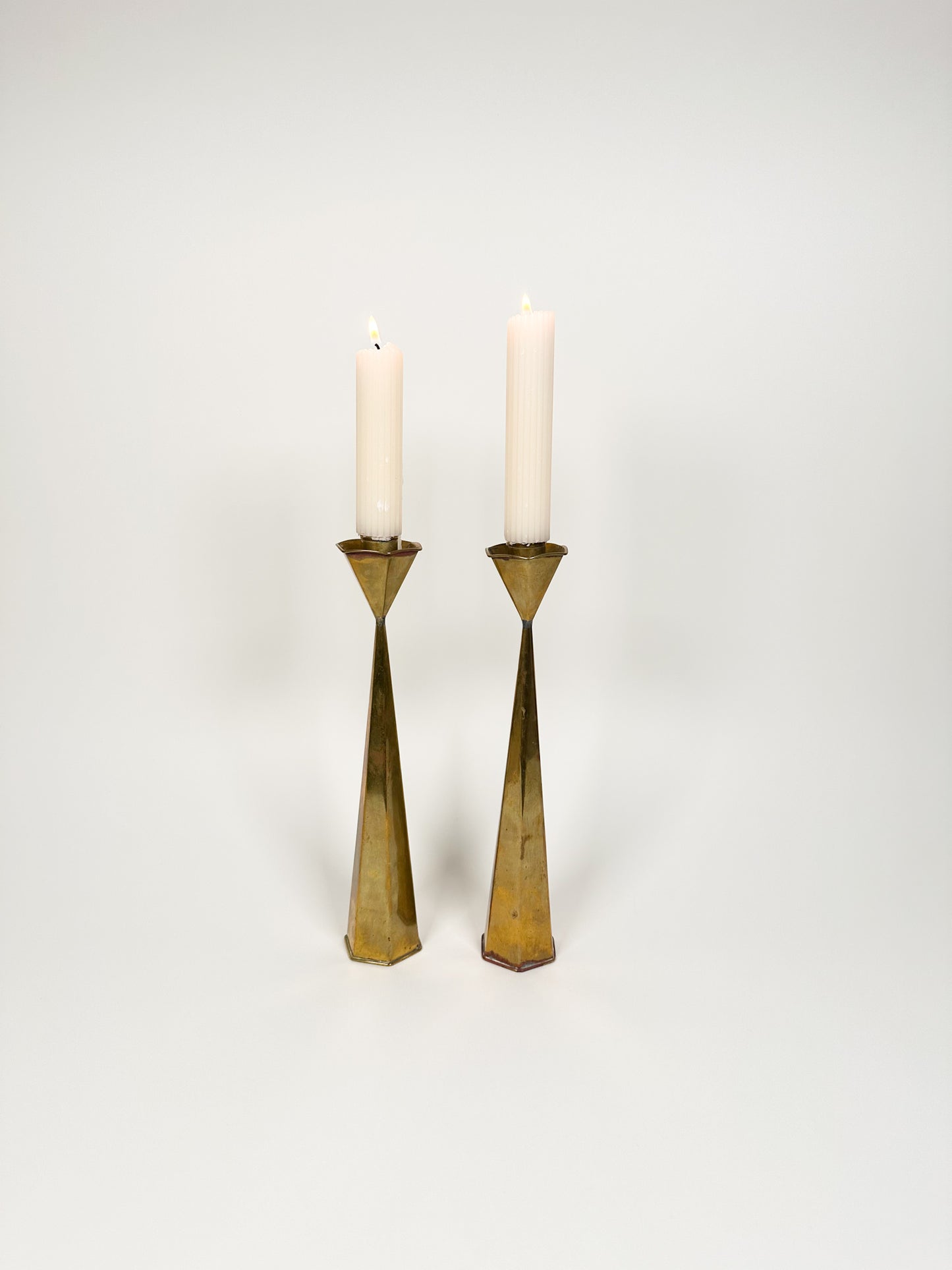 Vintage Gold Candle Holders