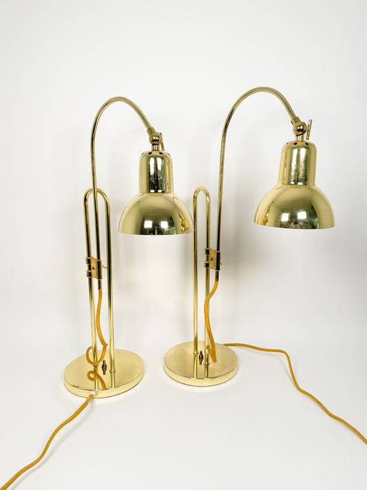 Large Gold Lamp Set