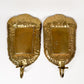 Vintage Hammered Brass Sconce Pair