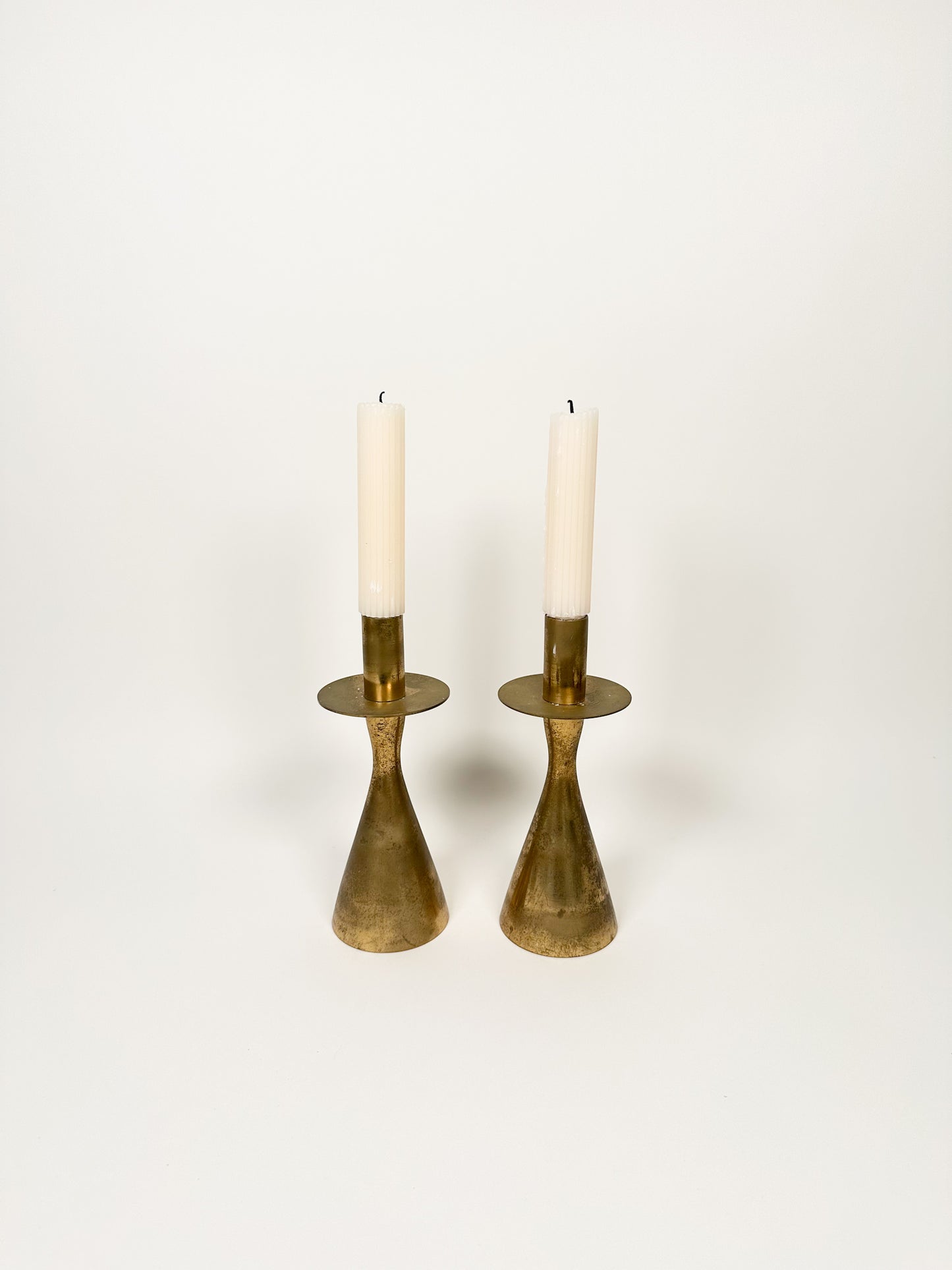 Vintage Brass Candle Holders