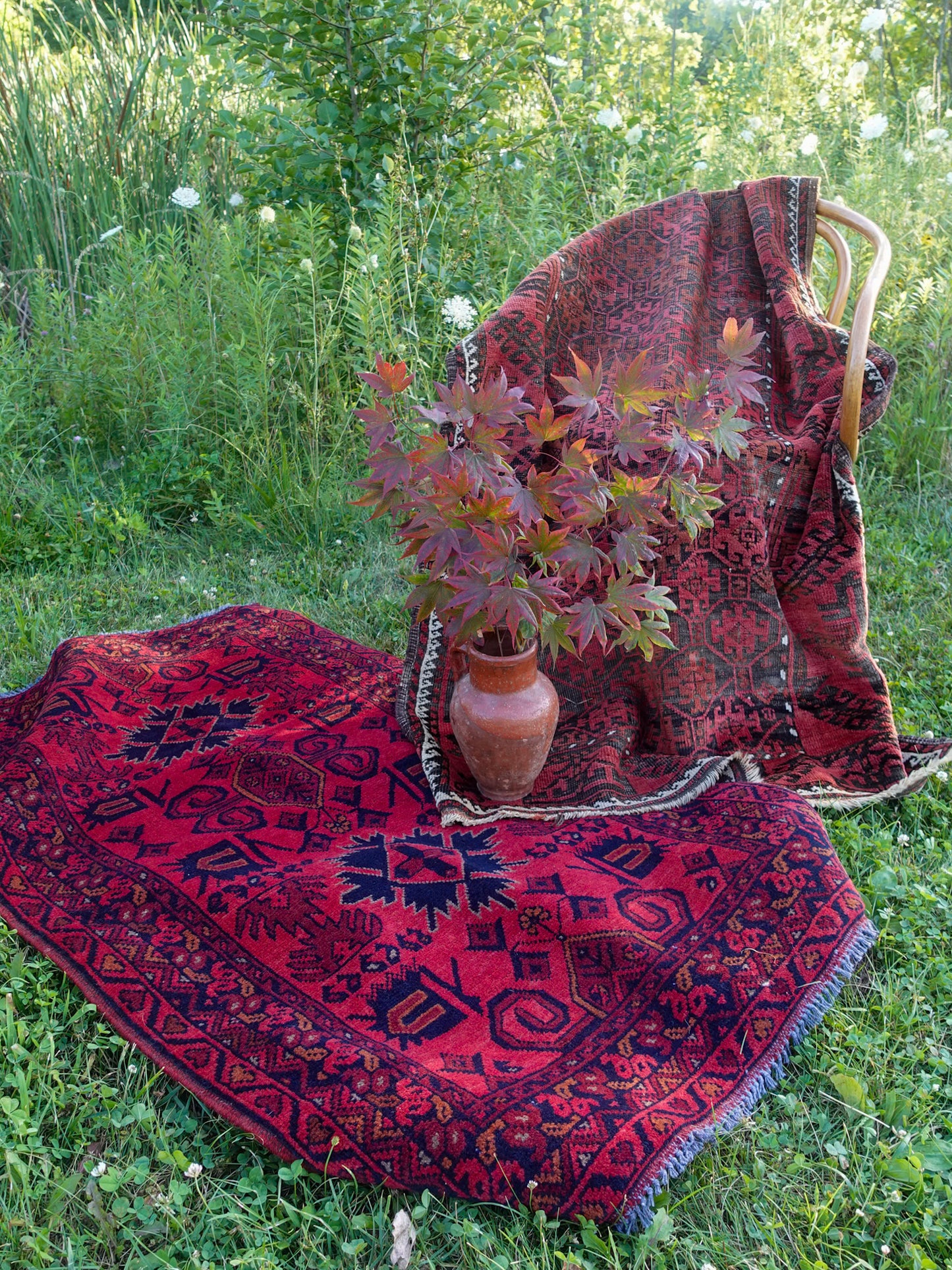 Vintage Red Rug - 4' x 2.5'