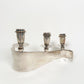 Vintage Curvy Silver-Plated Candle Holder