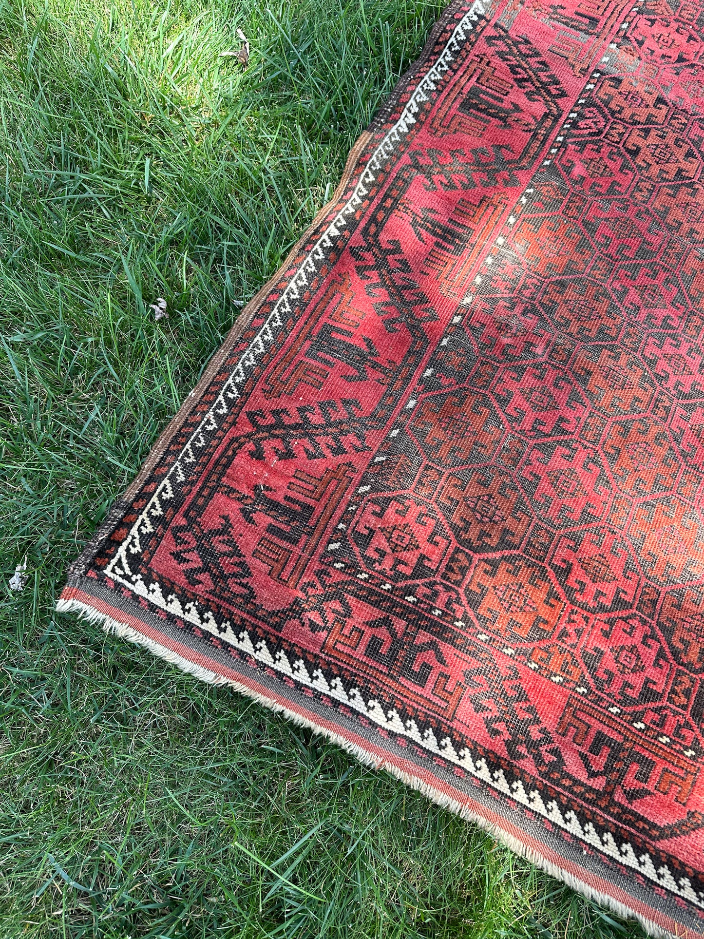 Vintage Burgundy & Brown Rug