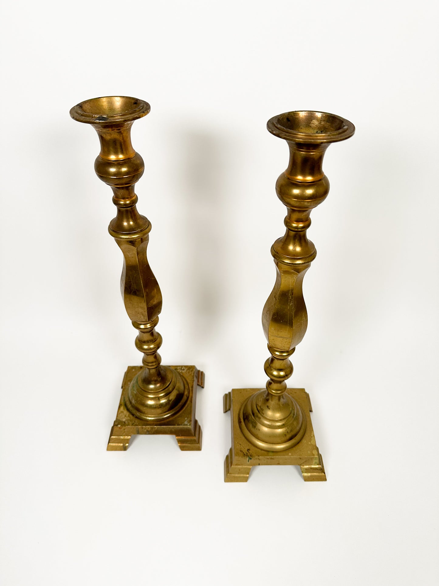 Large Brass Candle Holders