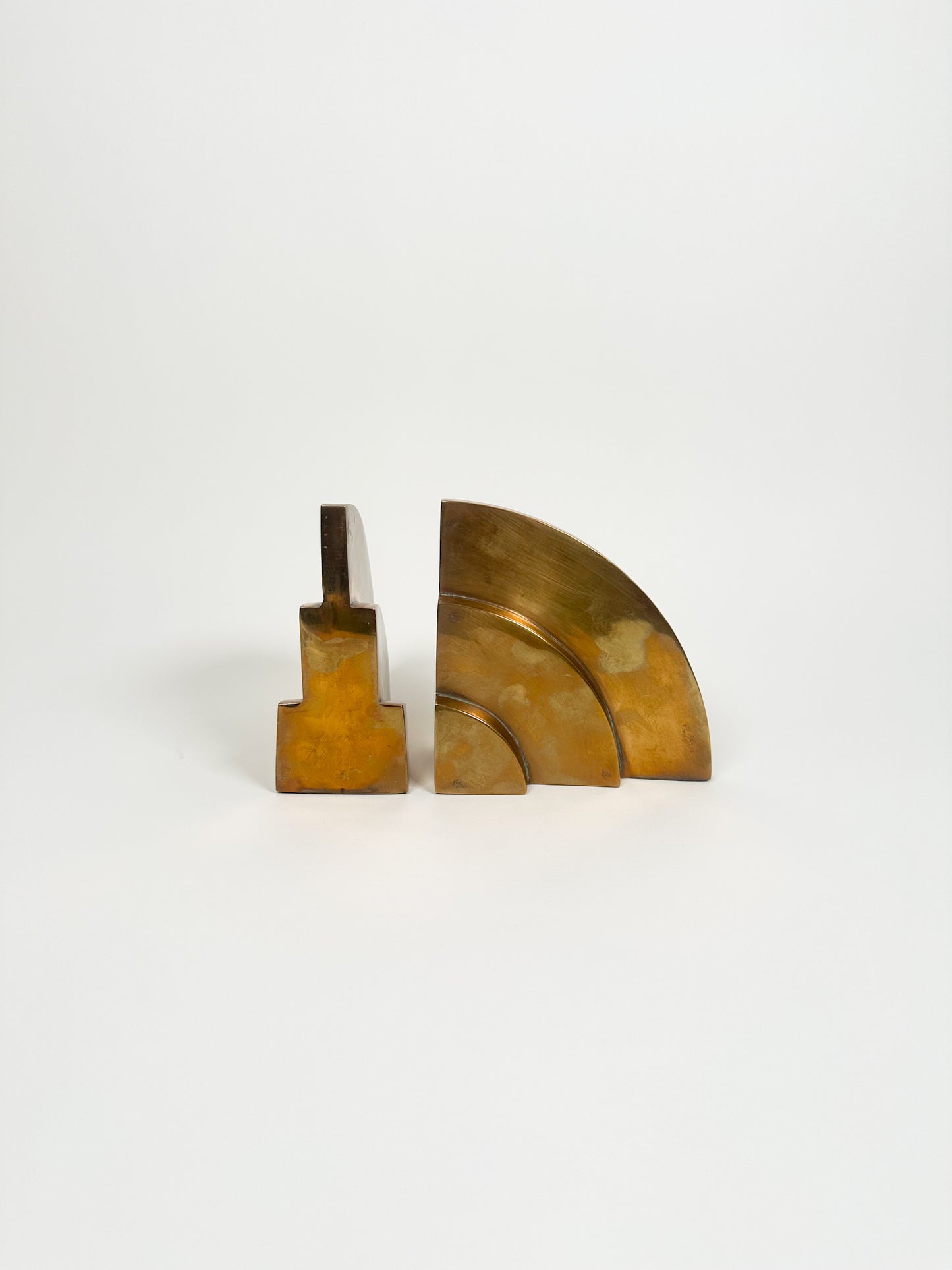 Vintage Brass Art Deco Bookends