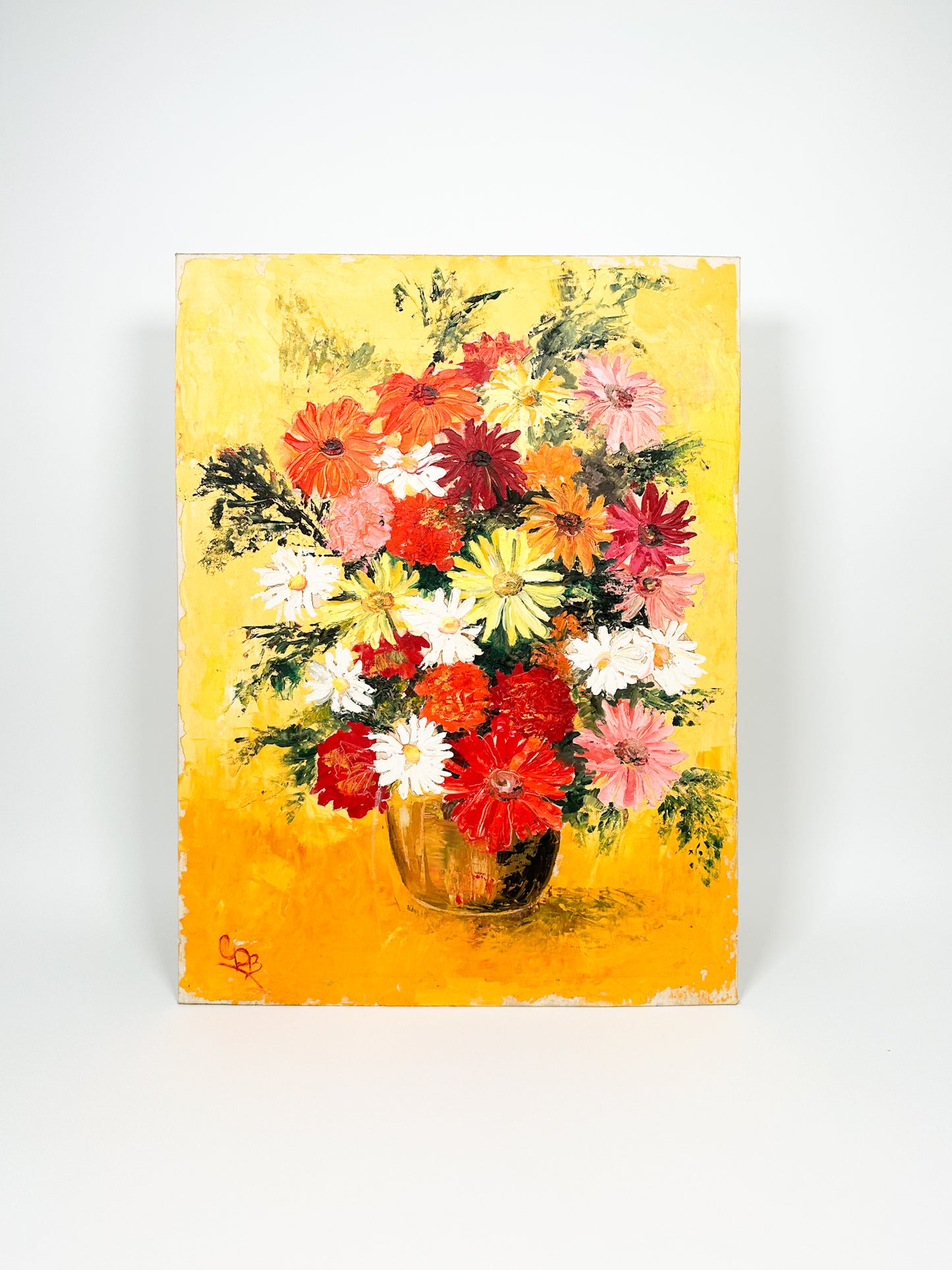 Vintage Large Floral Oil Painting