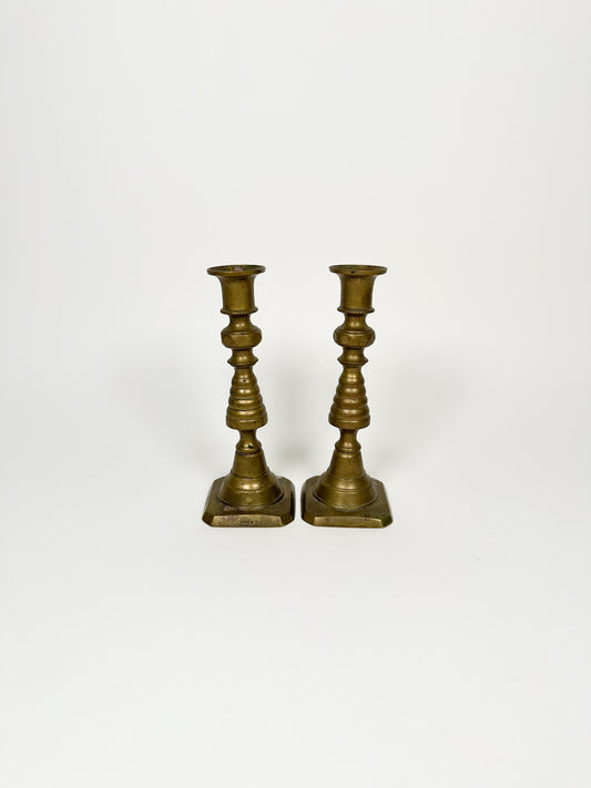 Vintage Brass Candle Holders