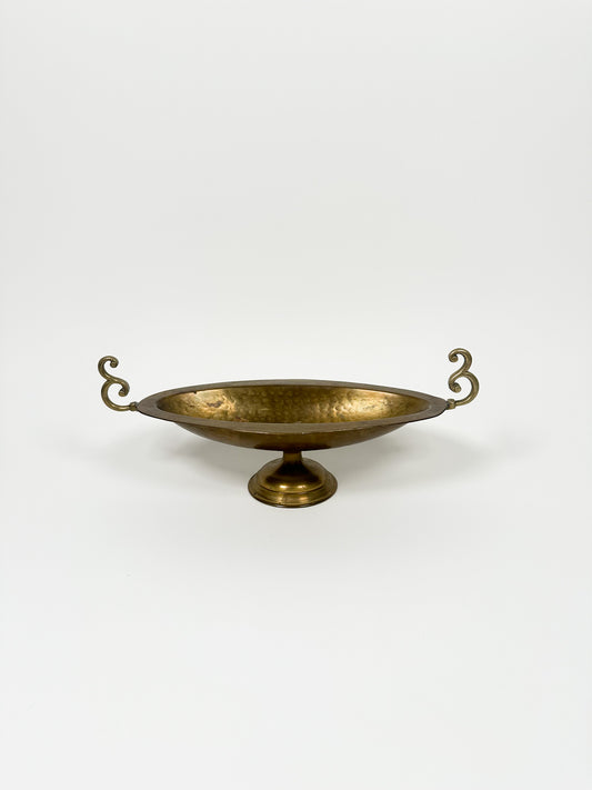 Vintage Hammered Brass Dish