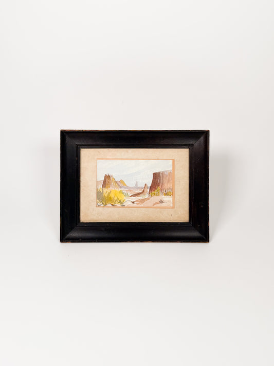 Vintage Petite Desert Painting