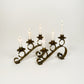 Vintage Brass Three Candle Holder Set