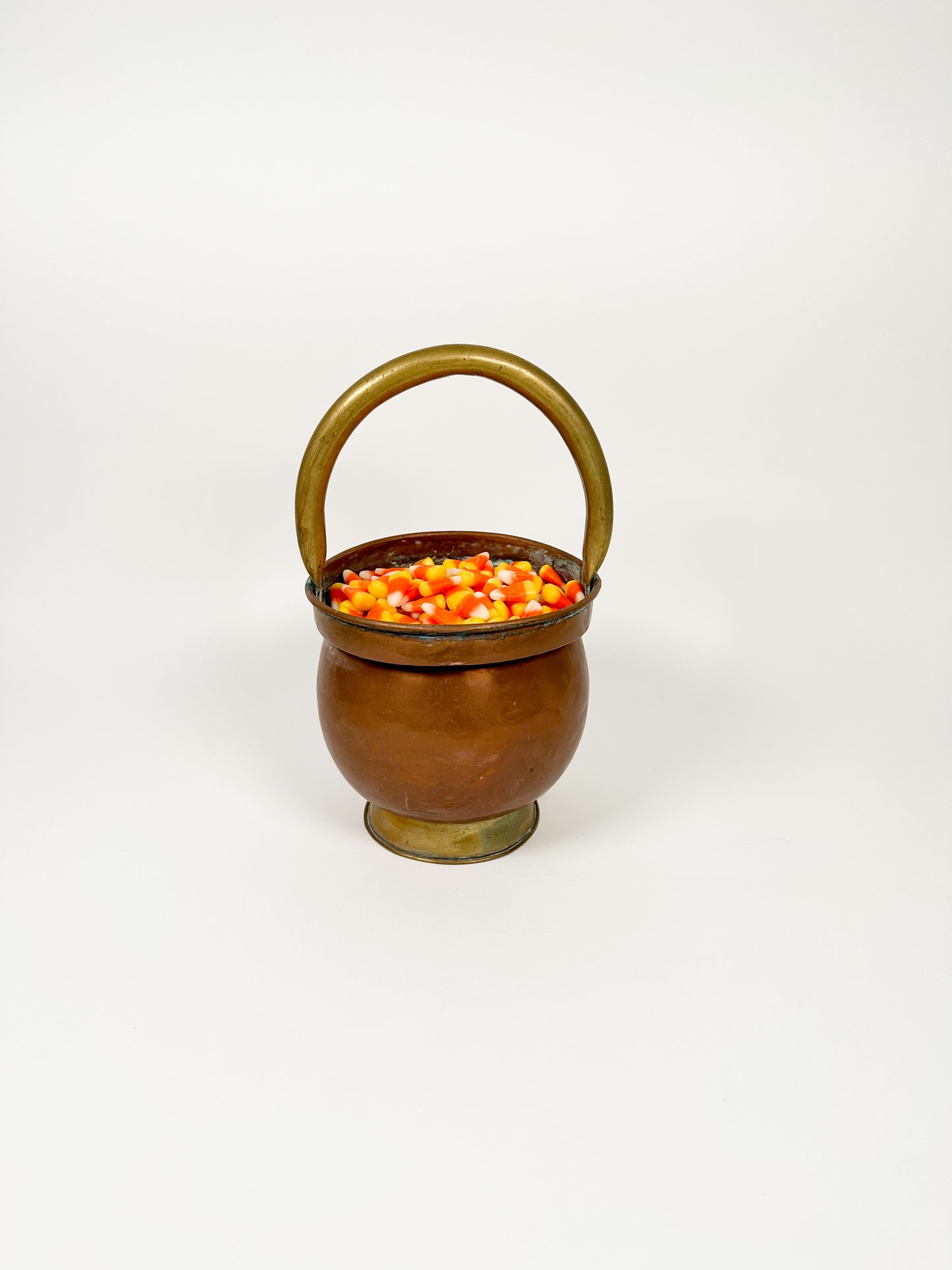Petite Copper & Brass Handled Cauldron