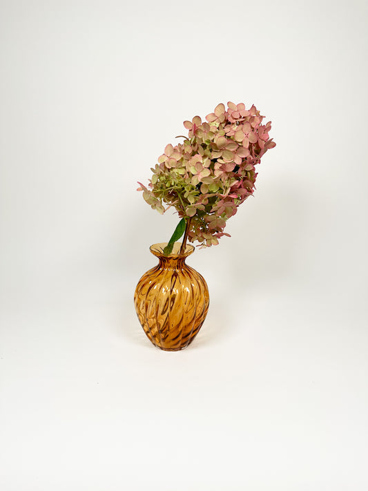 Petite Amber Swirl Vase