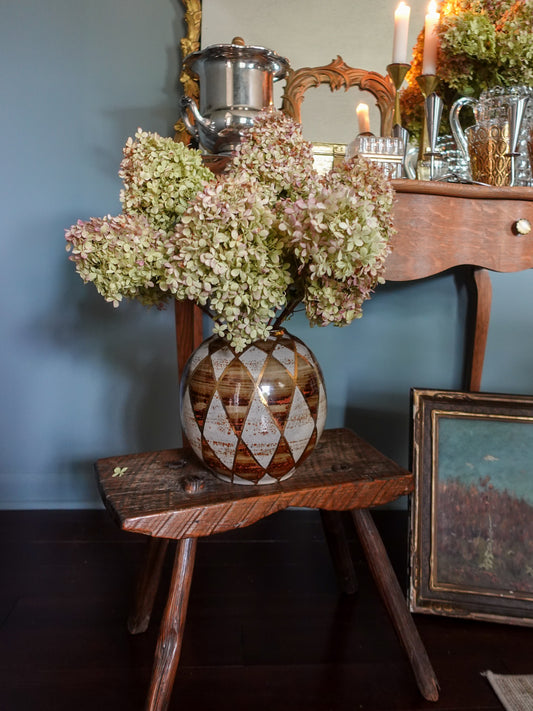 Antique Handmade Wood Stool