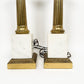 Vintage Gold Marble Column Lamp Set