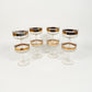 Gold Rose Rim Champagne Coupes