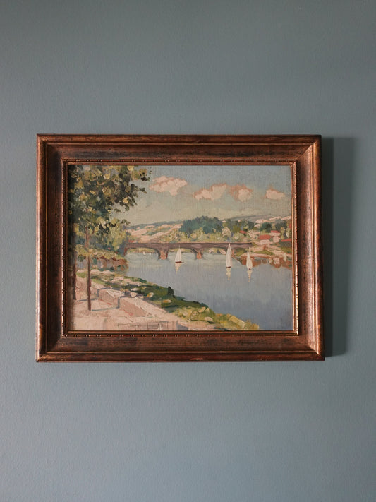 Original Riverside Oil Painting