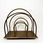 Vintage Brass Magazine Rack