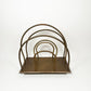 Vintage Brass Magazine Rack