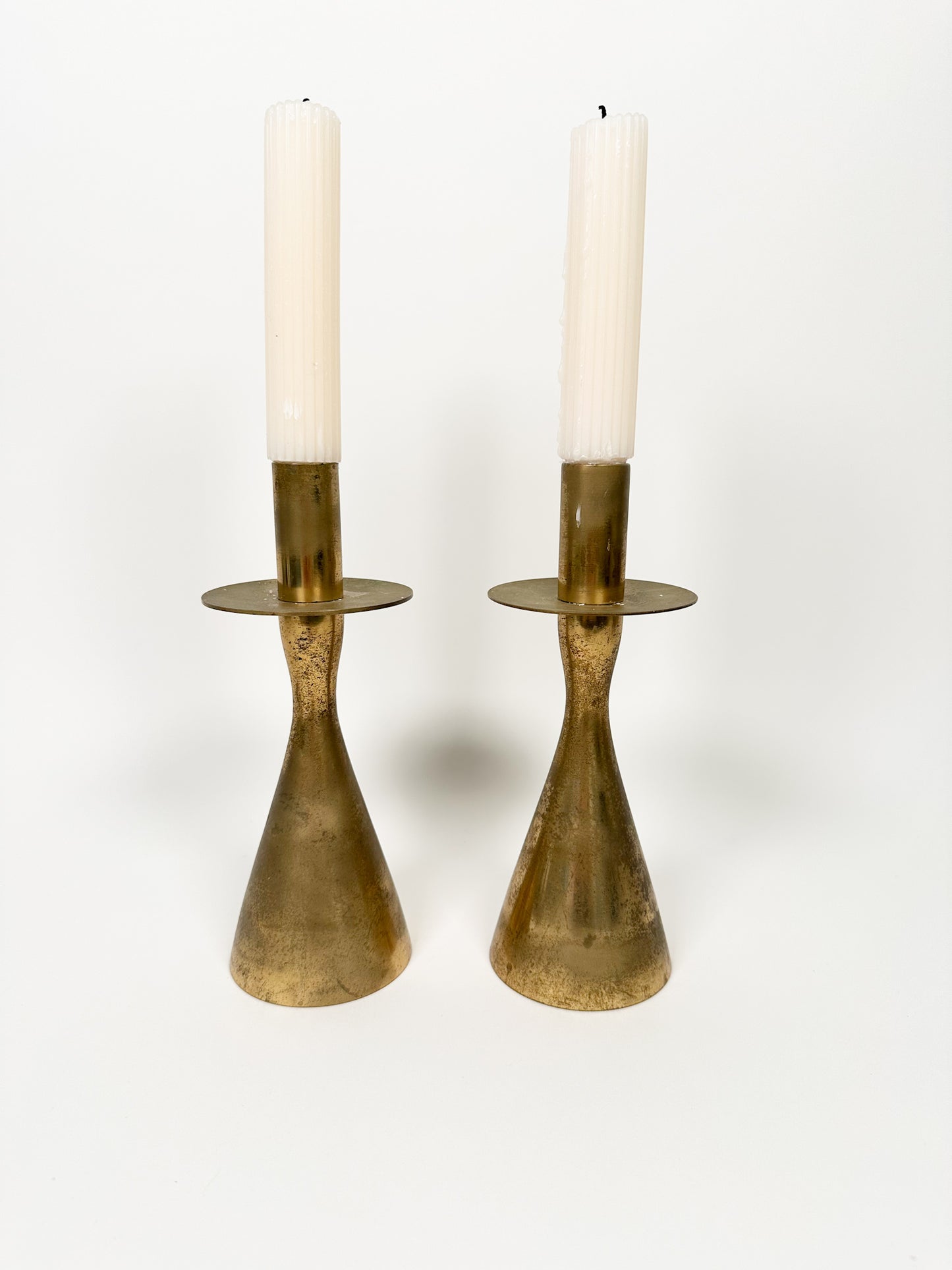 Vintage Brass Candle Holders