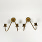 Vintage Brass Wall Sconce Set