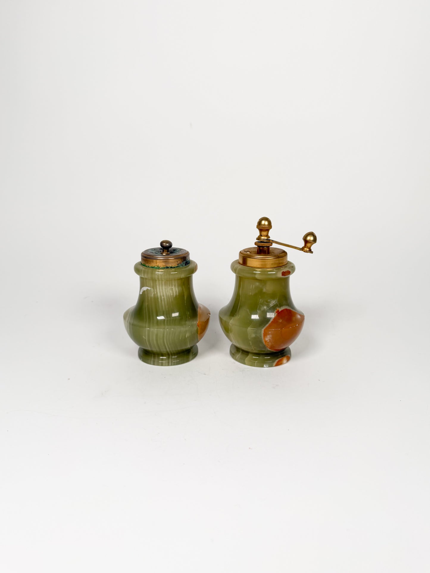 Vintage Onyx Salt & Pepper Set