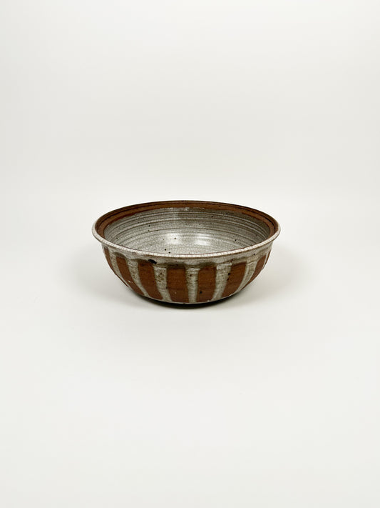 Striped & Speckled Ceramic Bowl