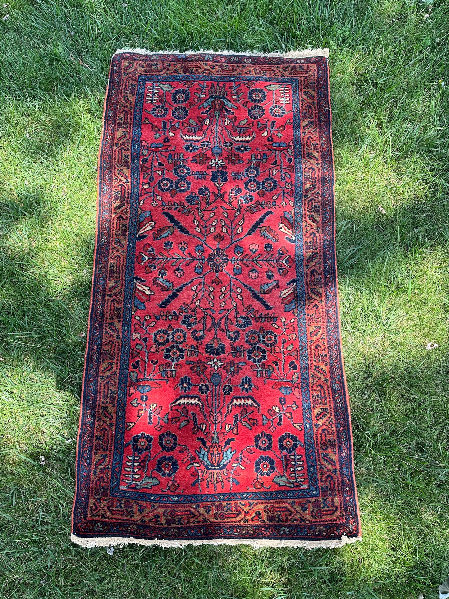 Vintage Red & Blue Rug