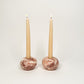 Pink Stone Candle Holders