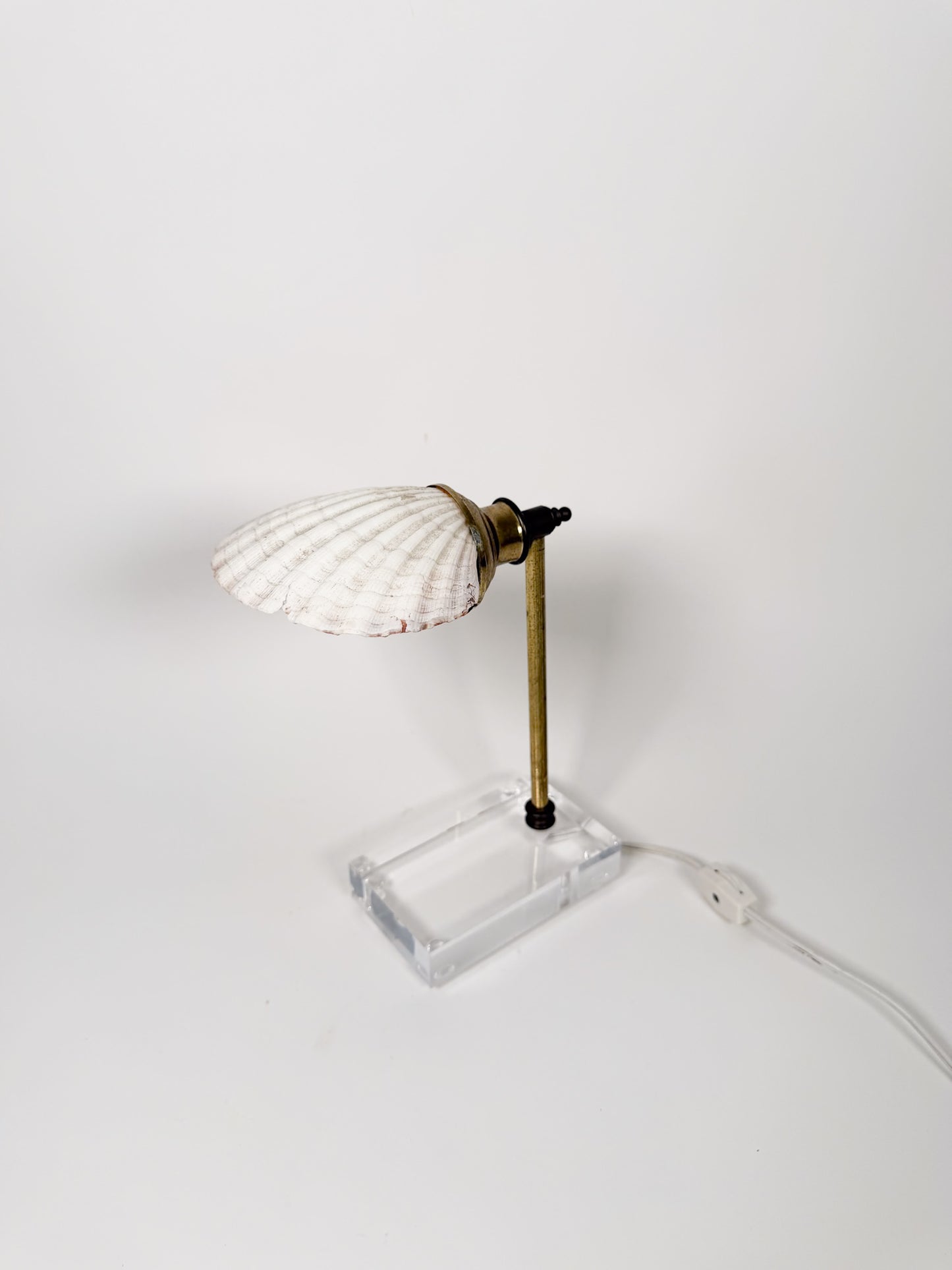 Vintage Handmade Acrylic Shell Lamp