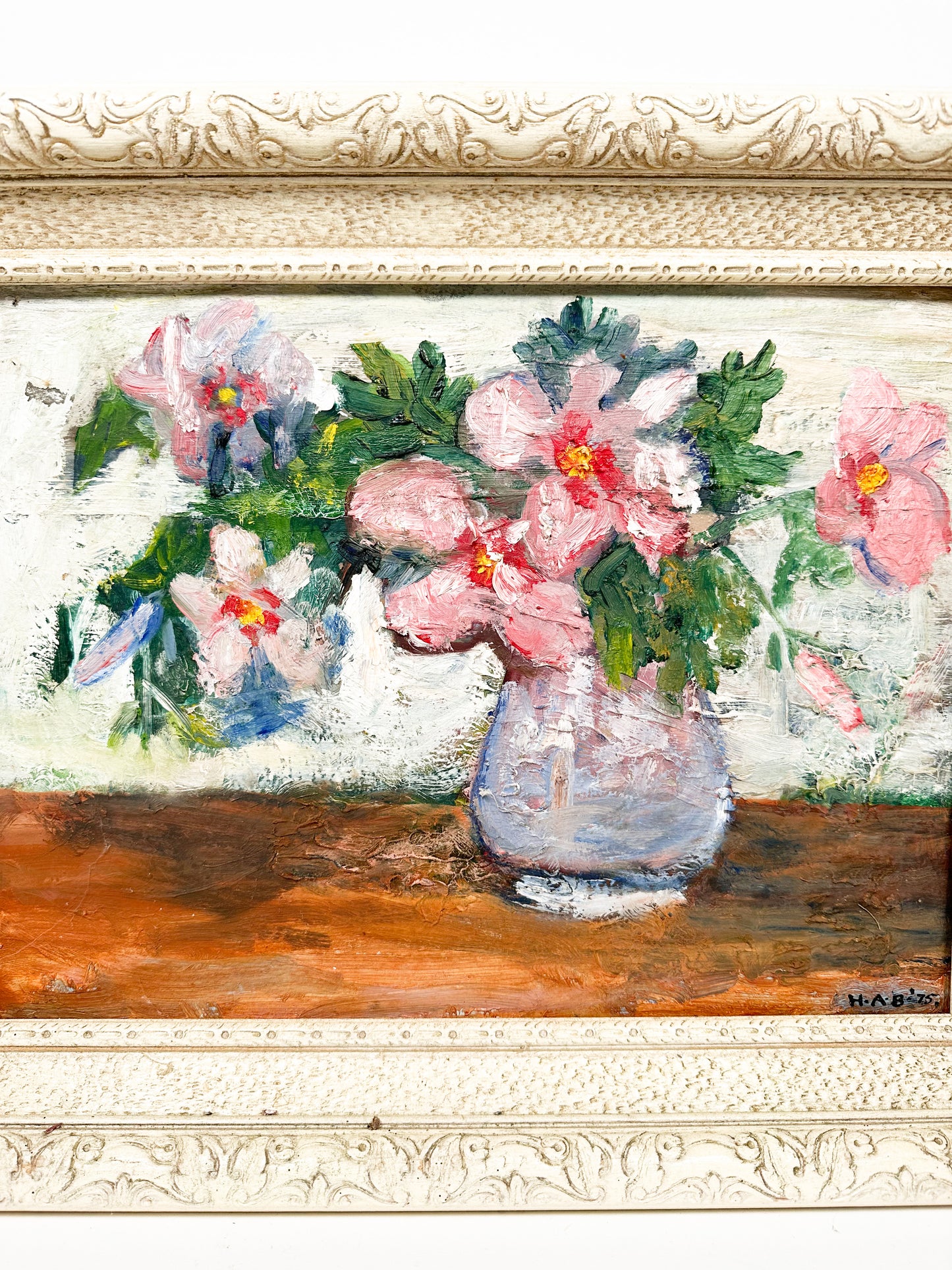 Original Flower Oil Painting - 1975