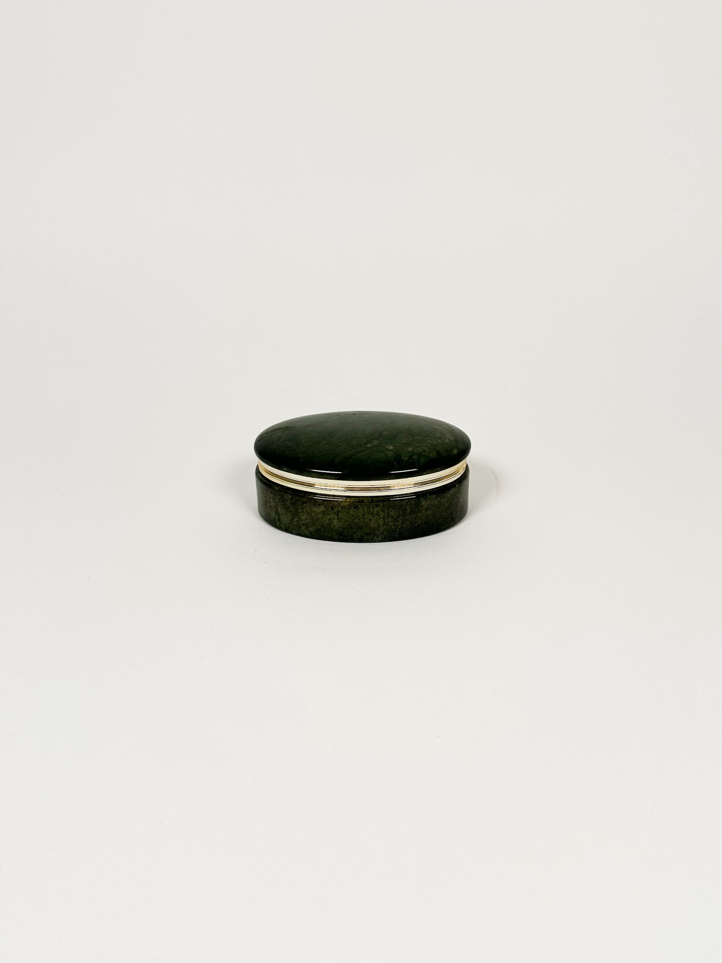 Vintage Petite Green Alabaster Box