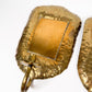 Vintage Hammered Brass Sconce Pair