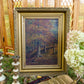 Antique Original Fall Forest Painting