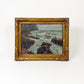 Antique Original Seascape Oil Painting