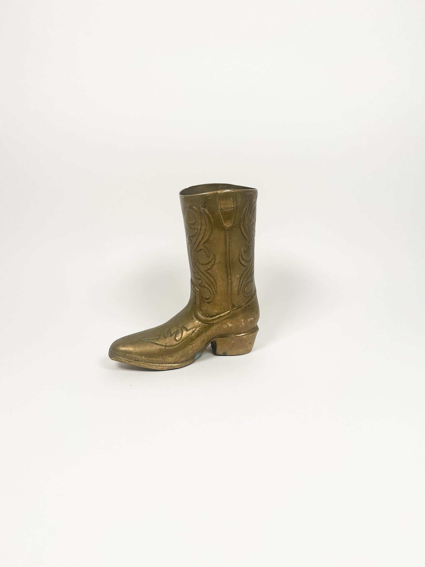 Vintage Brass Cowboy Boot