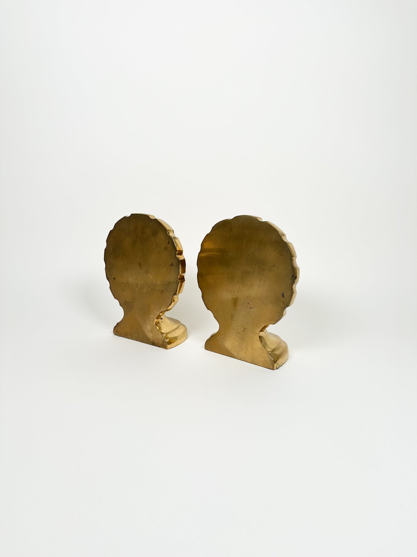Vintage Gold Shell Bookends