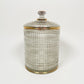 Vintage Large Glass Gold Rim Jar