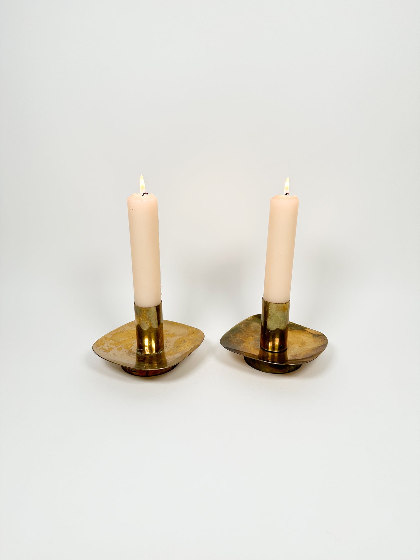 Vintage Brass Candle Holders