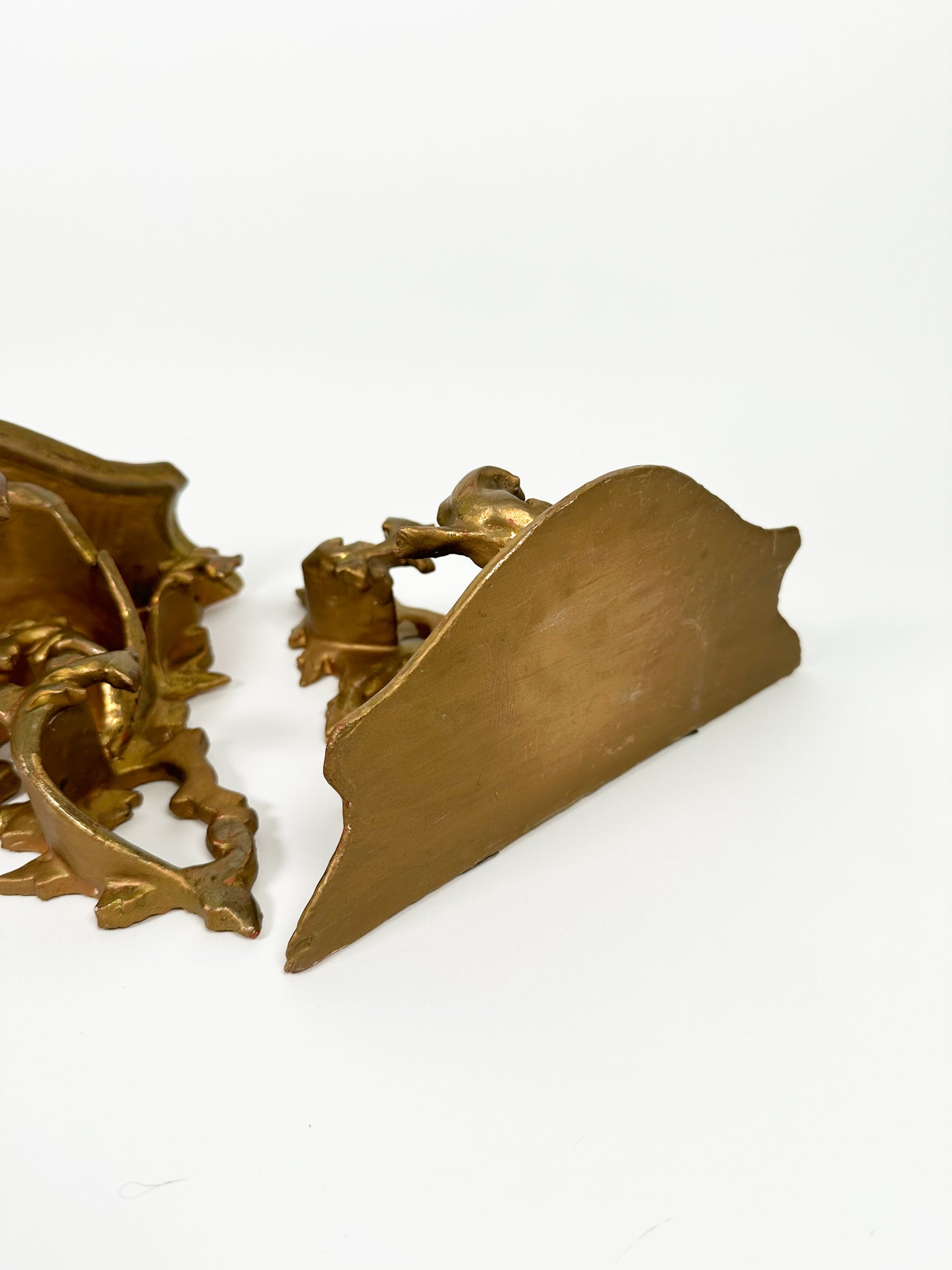 Vintage Rococo Style Shelf Pair