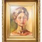 Vintage Original Female Portrait Oil Painting